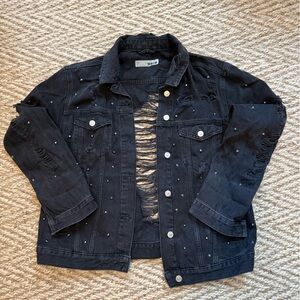 Topshop Black Denim Jacket